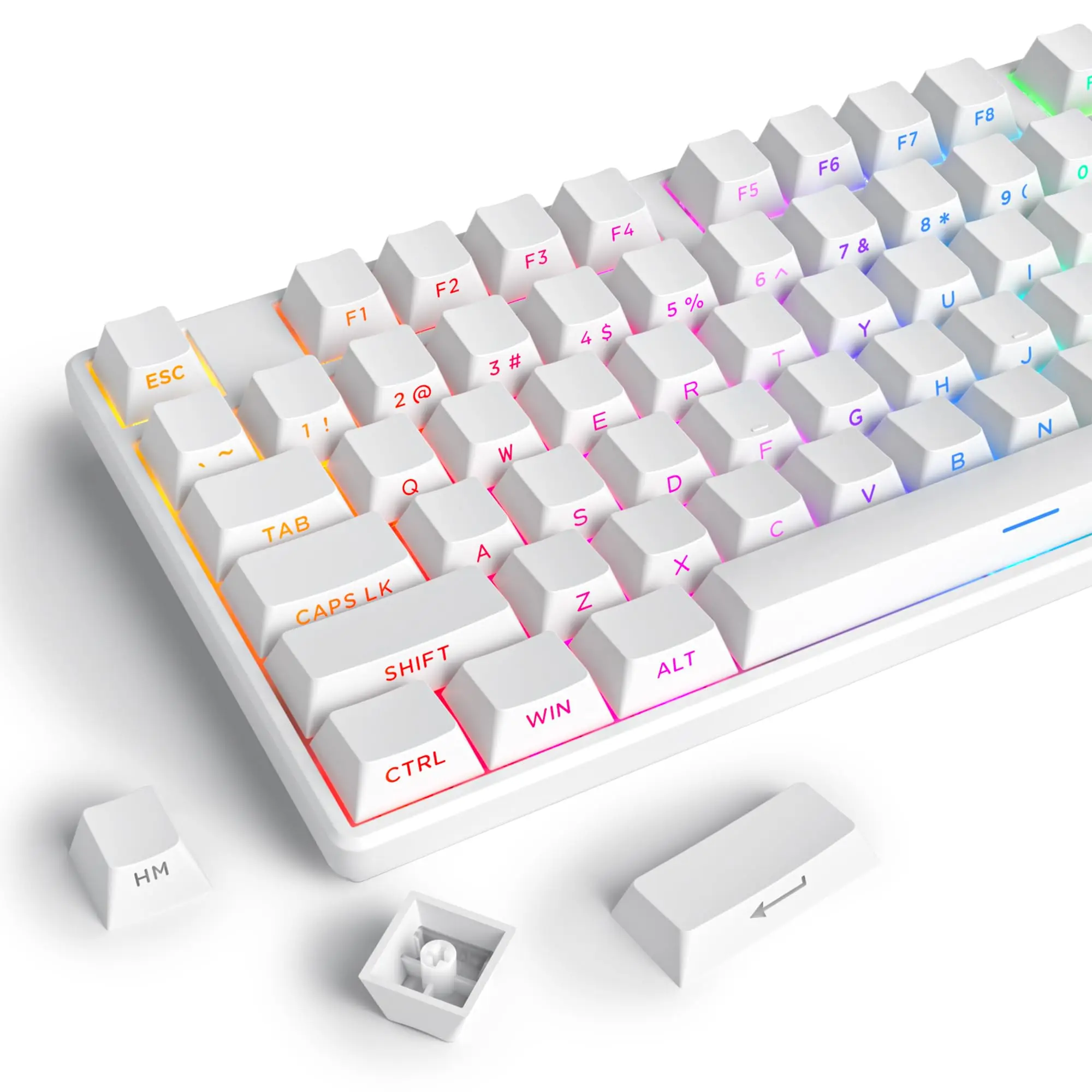 Keyboard Gaming Black - คีย์แคป PBT แบบ Double Shot 134