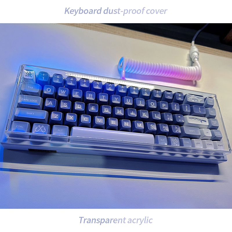 Gaming Keyboard Budget - คีย์บอร์ดอะคริลิกแบบใสเคสป้องกันฝุ่นคีย์บอร์ดเชิงกลสำหรับแผ่นครอบแป้นพิมพ์กันฝุ่นคีย์บอร์ดแบบ98104/108ขนาด60/61/64 96