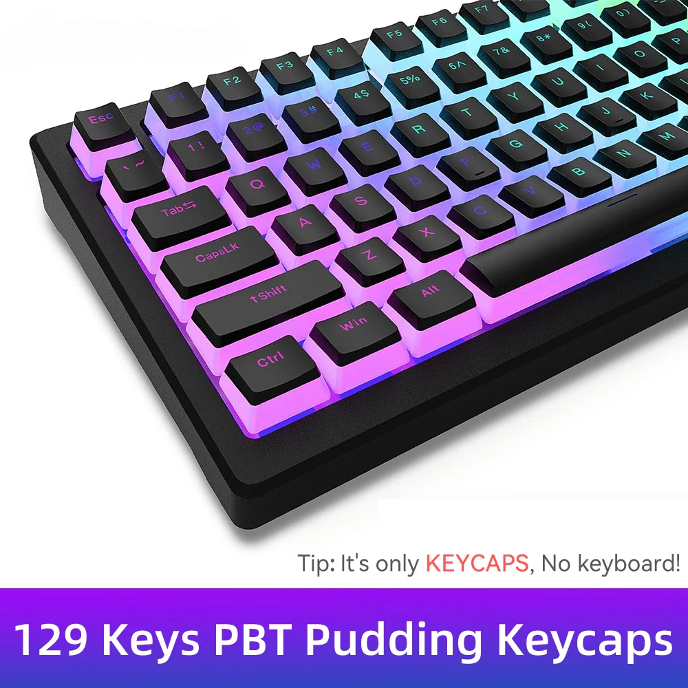 Gaming Keyboard Budget - ใหม่พุดดิ้ง PBT Keycaps 129 คีย์ Double
