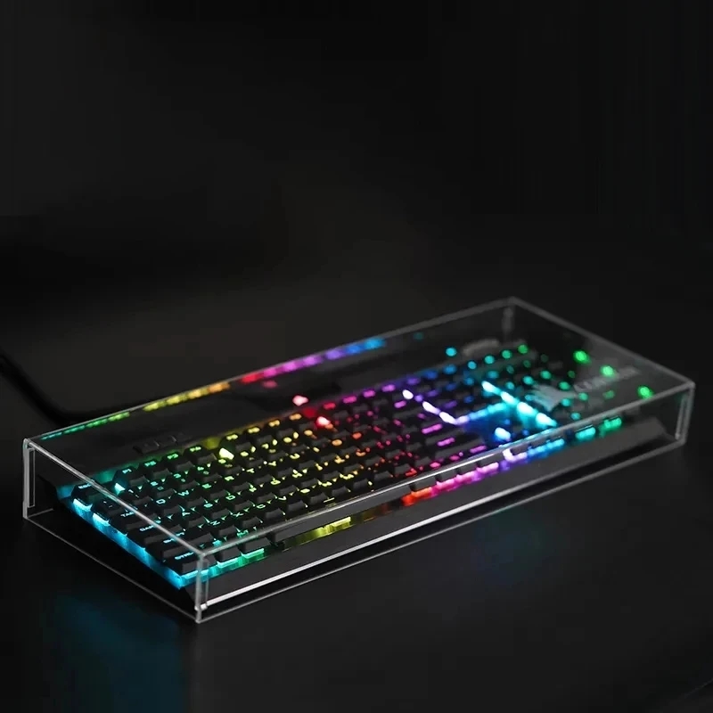 Gaming Keyboard Ergo - คีย์บอร์ดฝุ่นอะคริลิคใหม่ Capacitive สำหรับคีย์บอร์ด104คีย์แผ่นป้องกันโปร่งใส