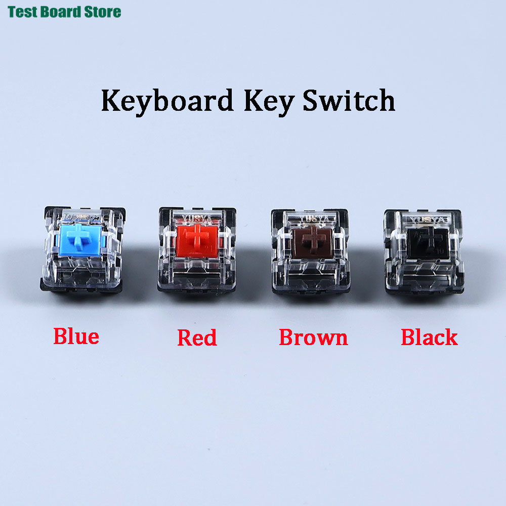 Keyboard Gaming Blue Switch - สวิตช์คีย์บอร์ดแบบเสียงเงียบ 2 พิน คลิกได้ ตอบสนองแบบเชิงเส้น สำหรับคีย์บอร์ดแบบมีไฟพื้นหลัง