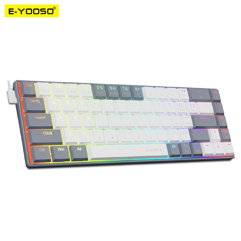 Gaming Keyboard Budget - A68 RGB Mini Slim USB Wired