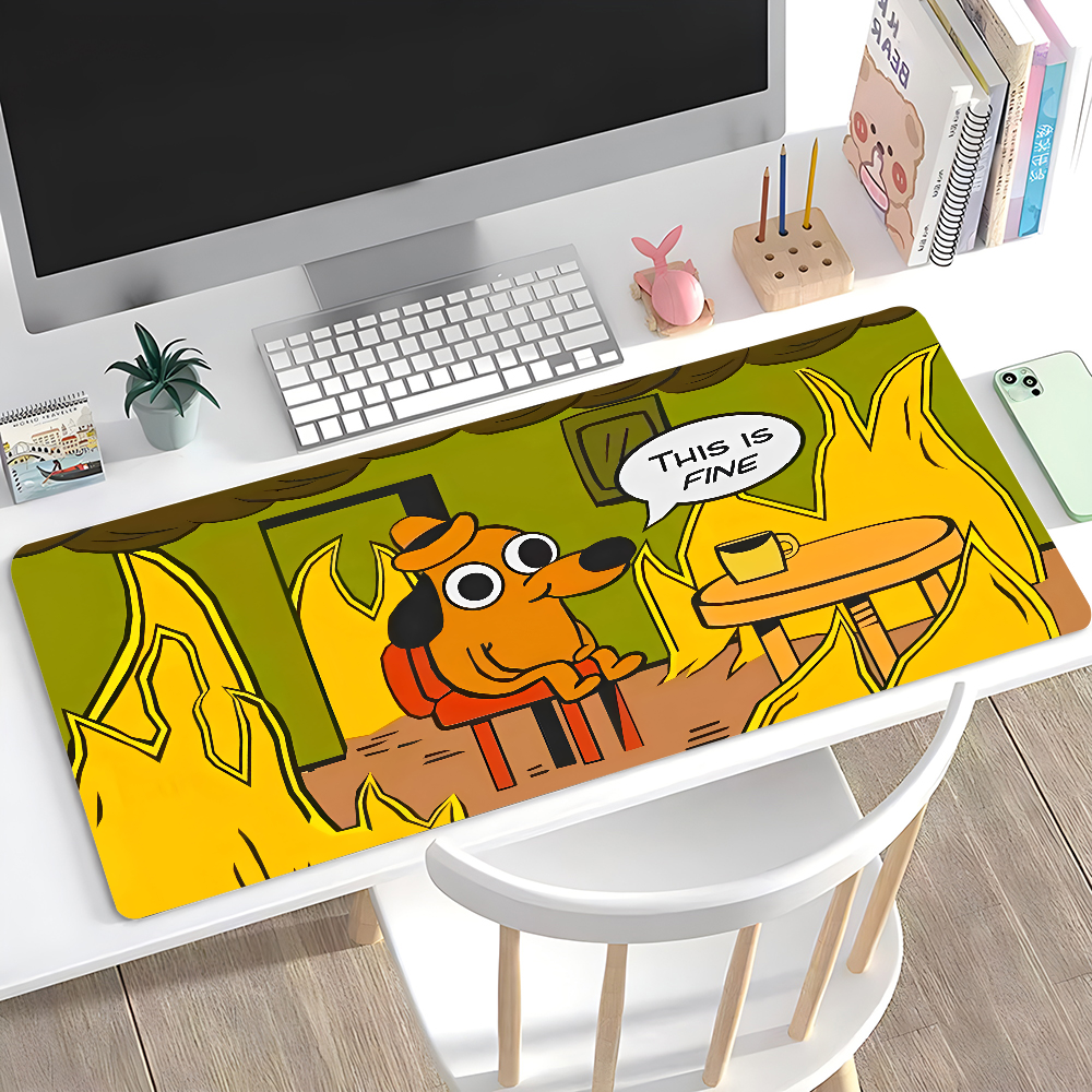 Gaming Keyboard Nearby - นี่คือ Fine สุนัข Dachshund Mousepad 900x400