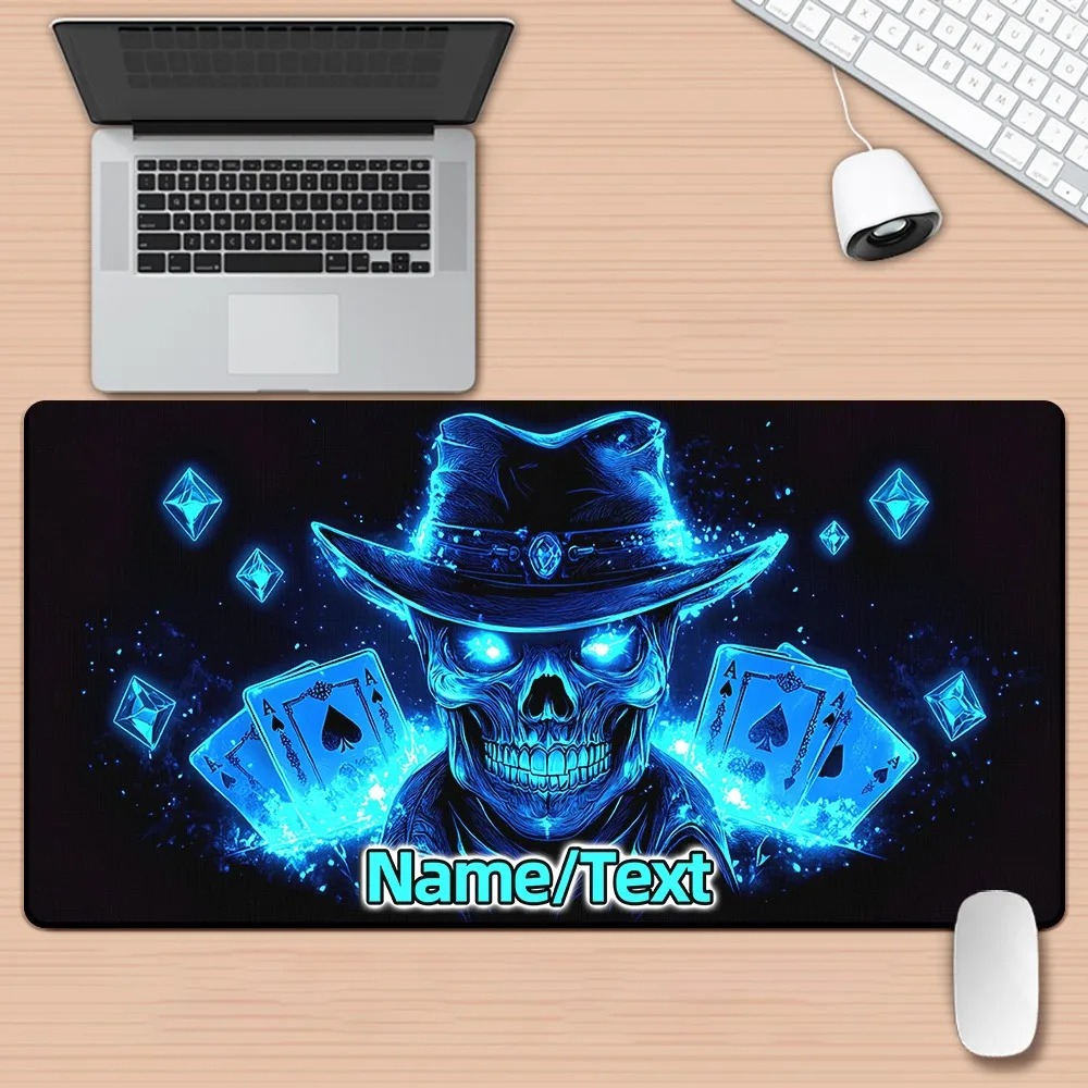 Gaming Keyboard Name - แผ่นรองเมาส์ขนาดใหญ่พิเศษลายแมงมุมโป๊กเกอร์สุดเทรนดี้และไม่ซ้ำใคร พร้อมข้อความชื่อที่ปรับแต่งได้ เหมาะสำหรับคีย์บอร์ดแบบกลไก ใช้ได้ทั้งในสำนักงานและเล่นเกม เหมาะเป็นของขวัญ