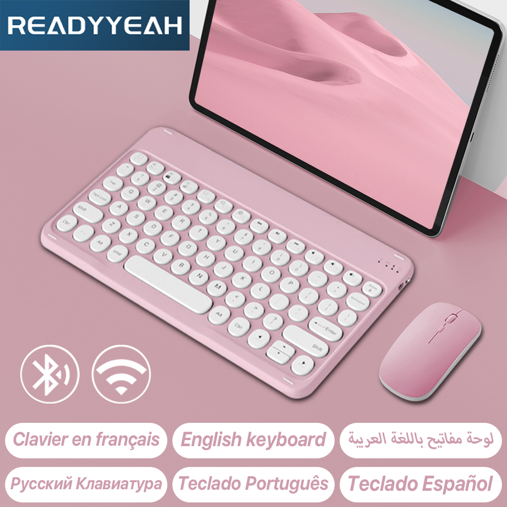 Gaming Keyboard Mechanical Wireless - คีย์บอร์ดและเมาส์ไร้สายสำหรับ Apple Samsung คีย์บอร์ดบลูทูธสำหรับ iPad iPhone