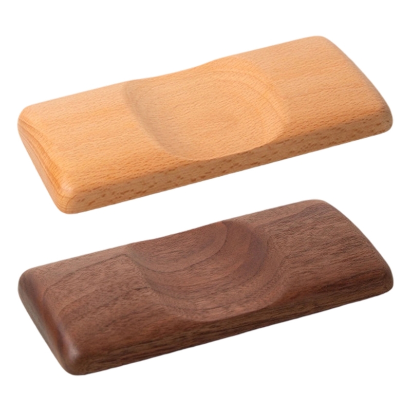 Wrist Rest Wood - U55C หมอนรองมือเมาส์ไม้หรูหราพร้อมฐานกันลื่นสำหรับจัดโต๊ะ