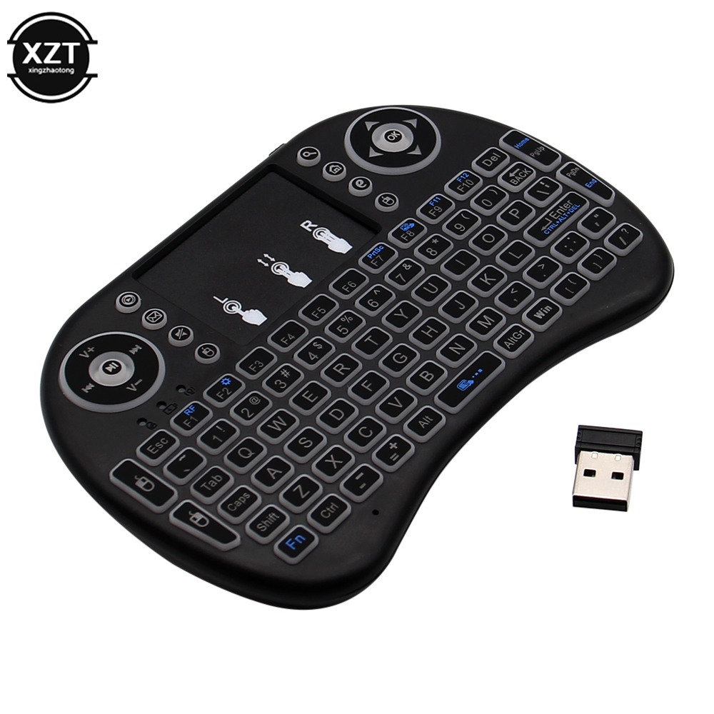 Gaming Keyboard Mechanical Wireless - Backlit เมาส์ภาษาอังกฤษภาษารัสเซีย, ภาษาสเปนโปรตุเกส2.4กรัมรีโมทคอนโทรลทัชแพดสำหรับแอนดรอยด์ทีวี I8พีซีคีย์บอร์ดไร้สายขนาดเล็ก