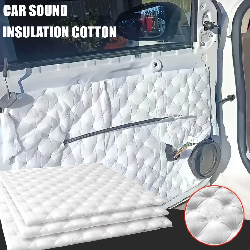 Foam Dampener Sheet - แผ่นโฟมซับเสียงแบบมีกาวในตัว แผ่นโฟมอะคูสติกสีขาว วัสดุดูดซับเสียงสำหรับรถยนต์ ผนัง ประตู