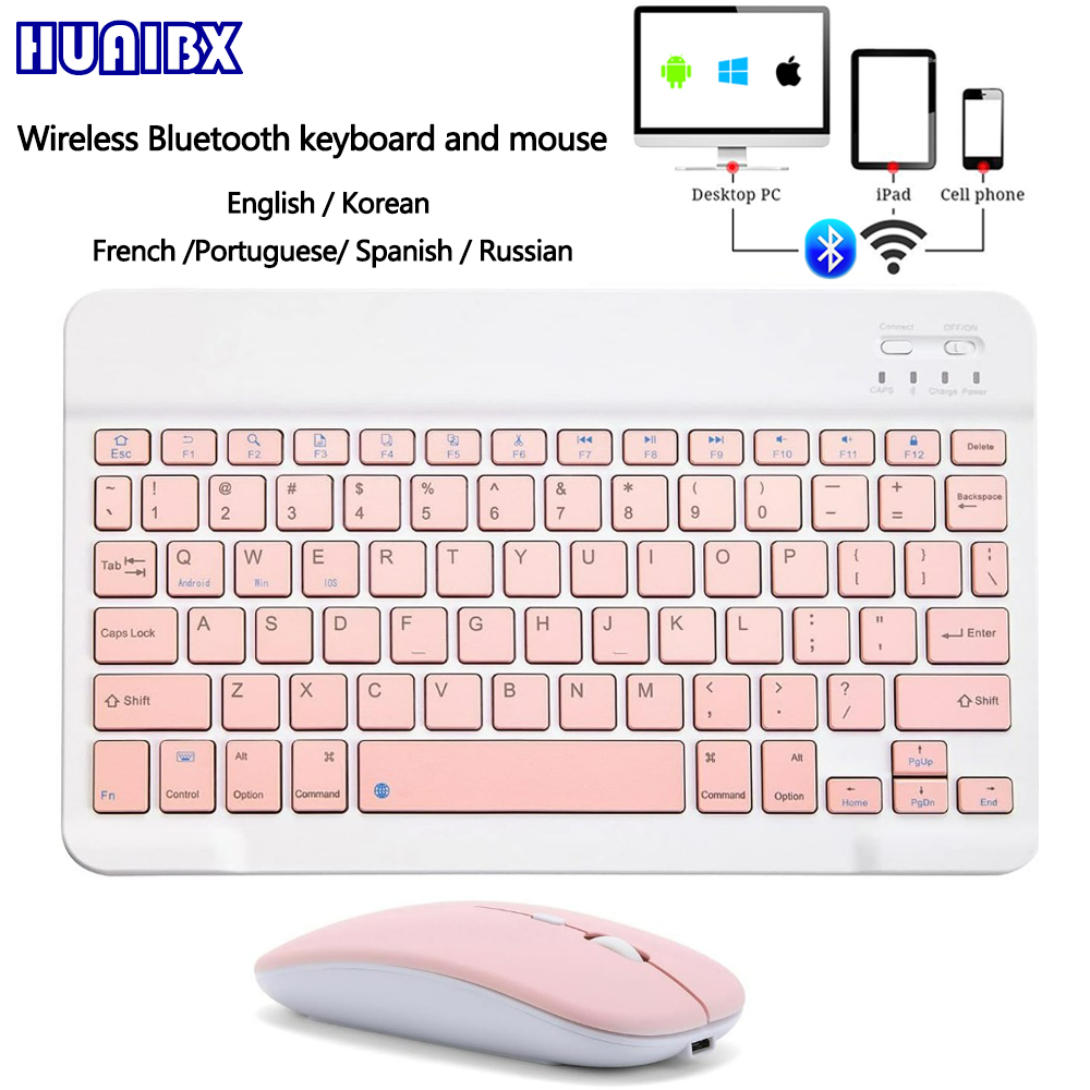 Gaming Keyboard Mechanical Wireless - 10 นิ้วคีย์บอร์ดไร้สายบลูทูธมินิสำหรับไอแพดโทรศัพท์แท็บเล็ตคีย์บอร์ดบลูทูธแบบพกพาและเมาส์สำหรับซัมซุง เสี่ยวมี่ แอนดรอยด์