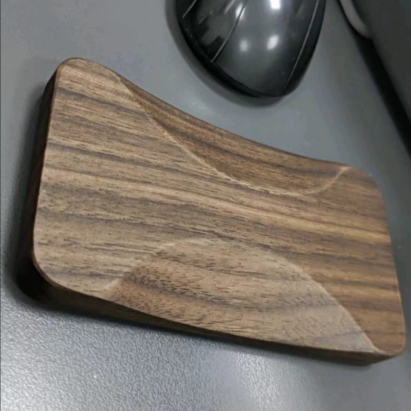 Wrist Rest Wood - ที่วางข้อมือเมาส์ไม้วอลนัทสีดำสำหรับคีย์บอร์ดแบบกลไกตามหลักสรีรศาสตร์ อุปกรณ์เสริมที่วางฝ่ามือเมาส์ไม้เนื้อแข็งที่ออกแบบมาเพื่อความสบาย