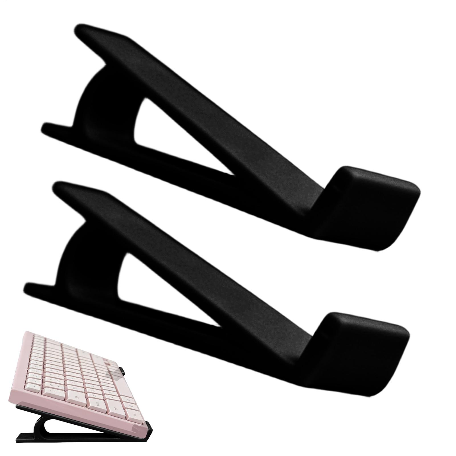Gaming Keyboard Types - แผ่นรองคีย์บอร์ดกันลื่นตามหลักสรีรศาสตร์ 2 ชิ้น ขาตั้งคอมพิวเตอร์แบบพกพาสำหรับพิมพ์งานบนโต๊ะ เล่นเกม ใช้ในบ้าน