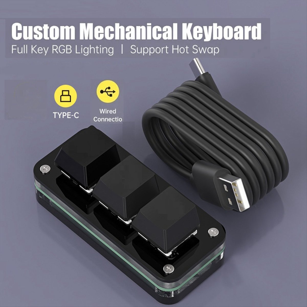 Gaming Keyboard Types - ดอยู 3 คีย์การเขียนโปรแกรมมาโคร มินิคีย์บอร์ดสำหรับโฟโต้ชอป เกมมิ่ง ฮอตสวอป