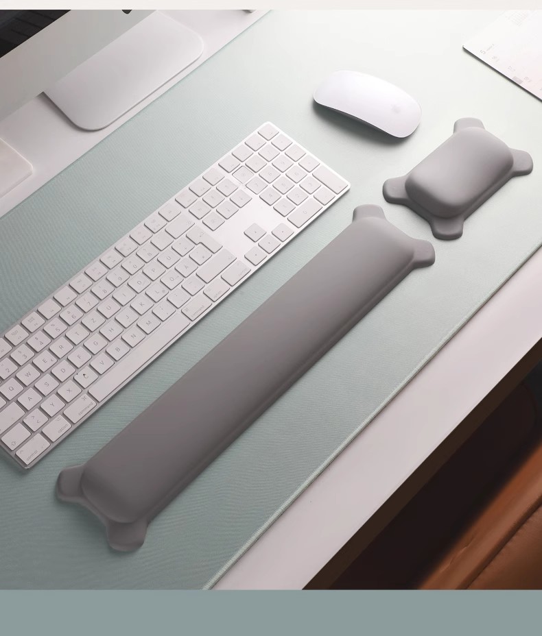 Keyboard Mouse Bundle Gaming - ซิลิโคนเมาส์ส่วนที่เหลือข้อมือแป้นพิมพ์มือส่วนที่เหลือตามหลักสรีรศาสตร์แผ่นรองเม้าส์ส่วนที่เหลือข้อมือสําหรับแล็ปท็อปคอมพิวเตอร์สก์ท็อปสํานักงานนักเล่นเกมแผ่นรองเมาส์