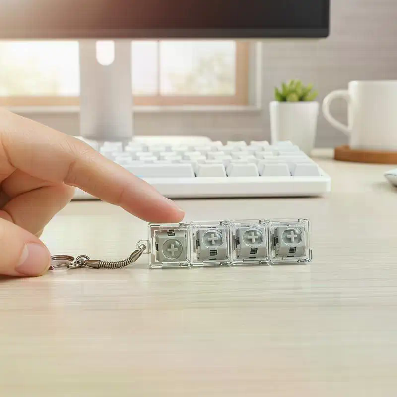 Mechanical Switch Tester - เครื่องทดสอบสวิตช์คีย์บอร์ดแบบกลไก 6 ปุ่ม DIY พวงกุญแจสำหรับทดสอบสวิตช์แบบกลไก ใช้สำหรับเก็บตัวอย่างและทดสอบการพิมพ์