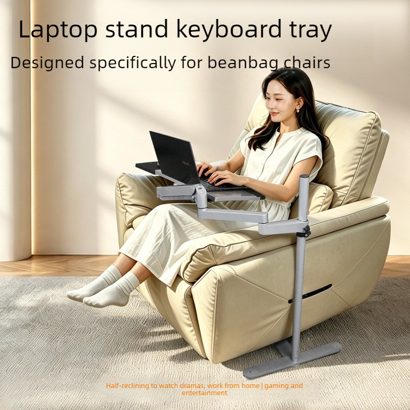Gaming Keyboard Types - ขาตั้งแล็ปท็อปแบบปรับระดับได้พร้อมถาดคีย์บอร์ด ขาตั้งอเนกประสงค์สำหรับทำงานหรือเล่นเกมบนโซฟา