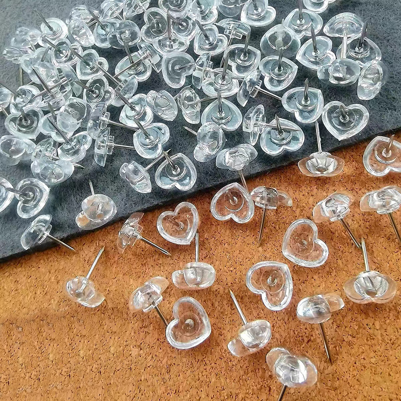 Wrist Rest Wood - 100 pcs love heart push pins