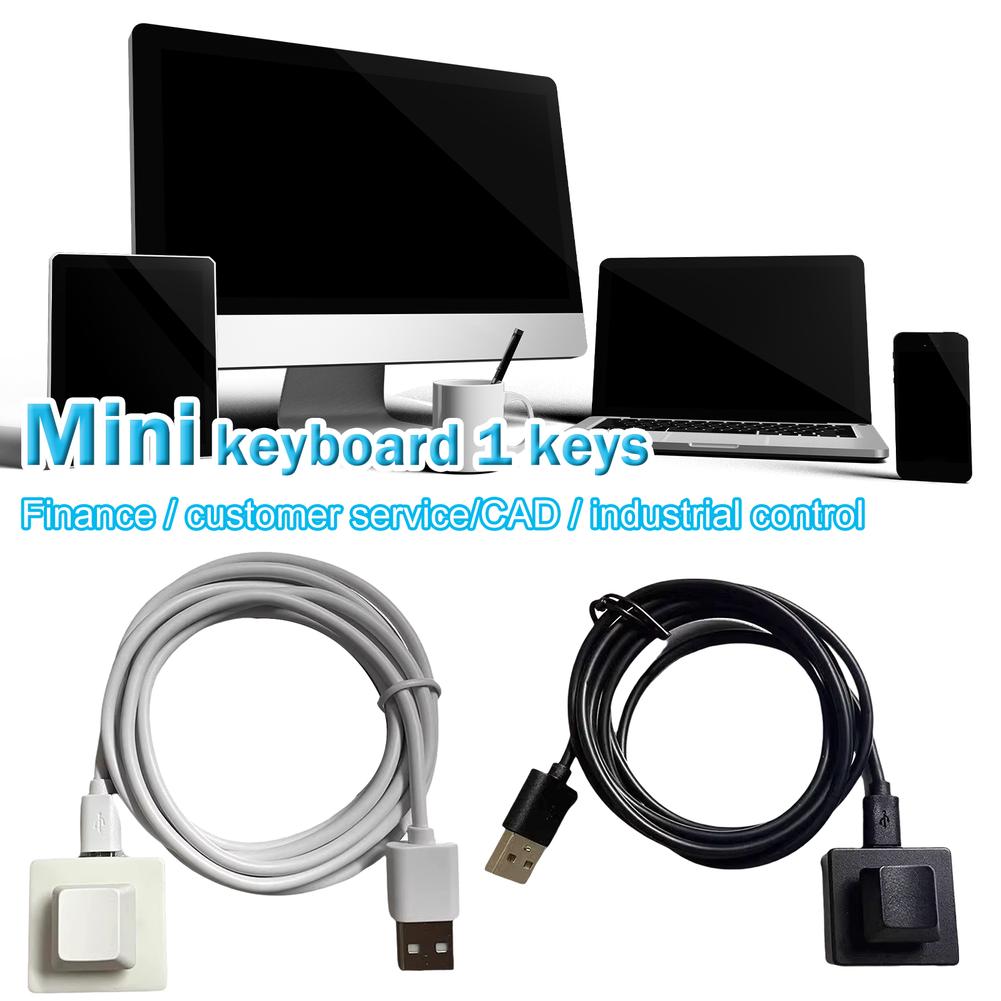 Gaming Keyboard 1 Hand - คีย์บอร์ดขนาดเล็กแบบมีสาย USB สำหรับเล่นเกม ปุ่มเดียว ตั้งโปรแกรมมาโครได้ ใช้งานมือเดียว