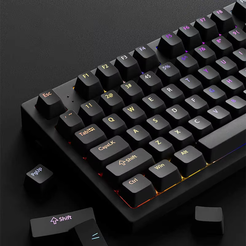 Keyboard Gaming Black - คีย์แคปแบบ Double Shot สีดำ 130+ ปุ่ม