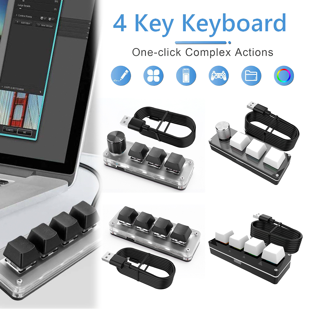 คีย์บอร์ดเกมมิ่งแบบมีสาย RGB U - Gaming Keyboard 1 Hand บทวิจารณ์และราคา