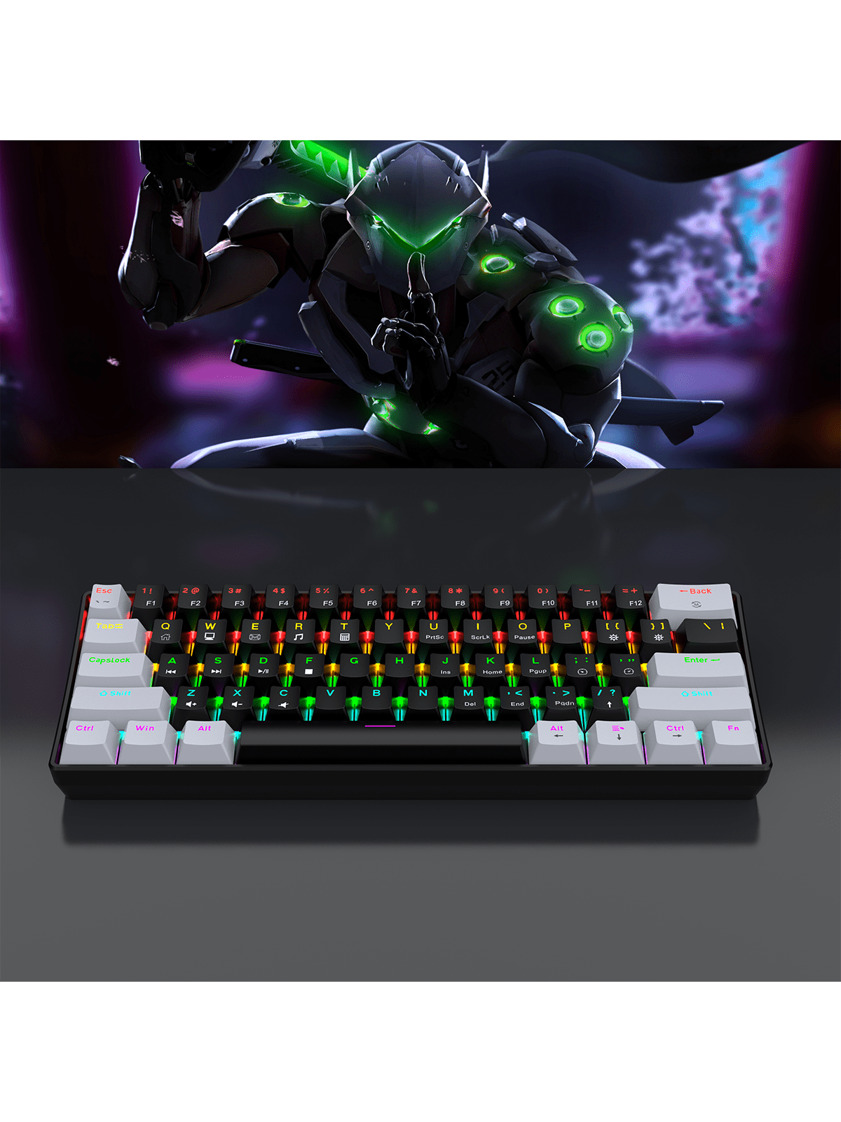 คีย์บอร์ดเกมมิ่งแบบมีสาย 60% พ - Gaming Keyboard 1 Hand บทวิจารณ์และราคา