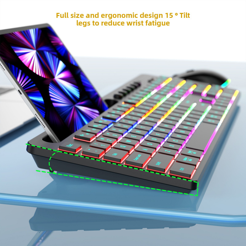 ชุดเมาส์คีย์บอร์ดไร้สาย 2.4G พ - Gaming Keyboard Budget บทวิจารณ์และราคา