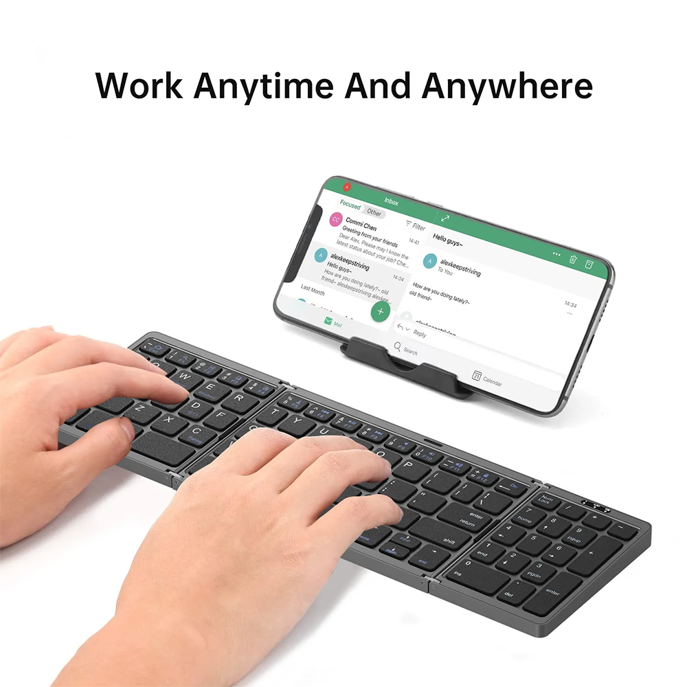 คีย์บอร์ดไร้สายบลูทูธแบบพับได้ - Gaming Keyboard Budget บทวิจารณ์และราคา