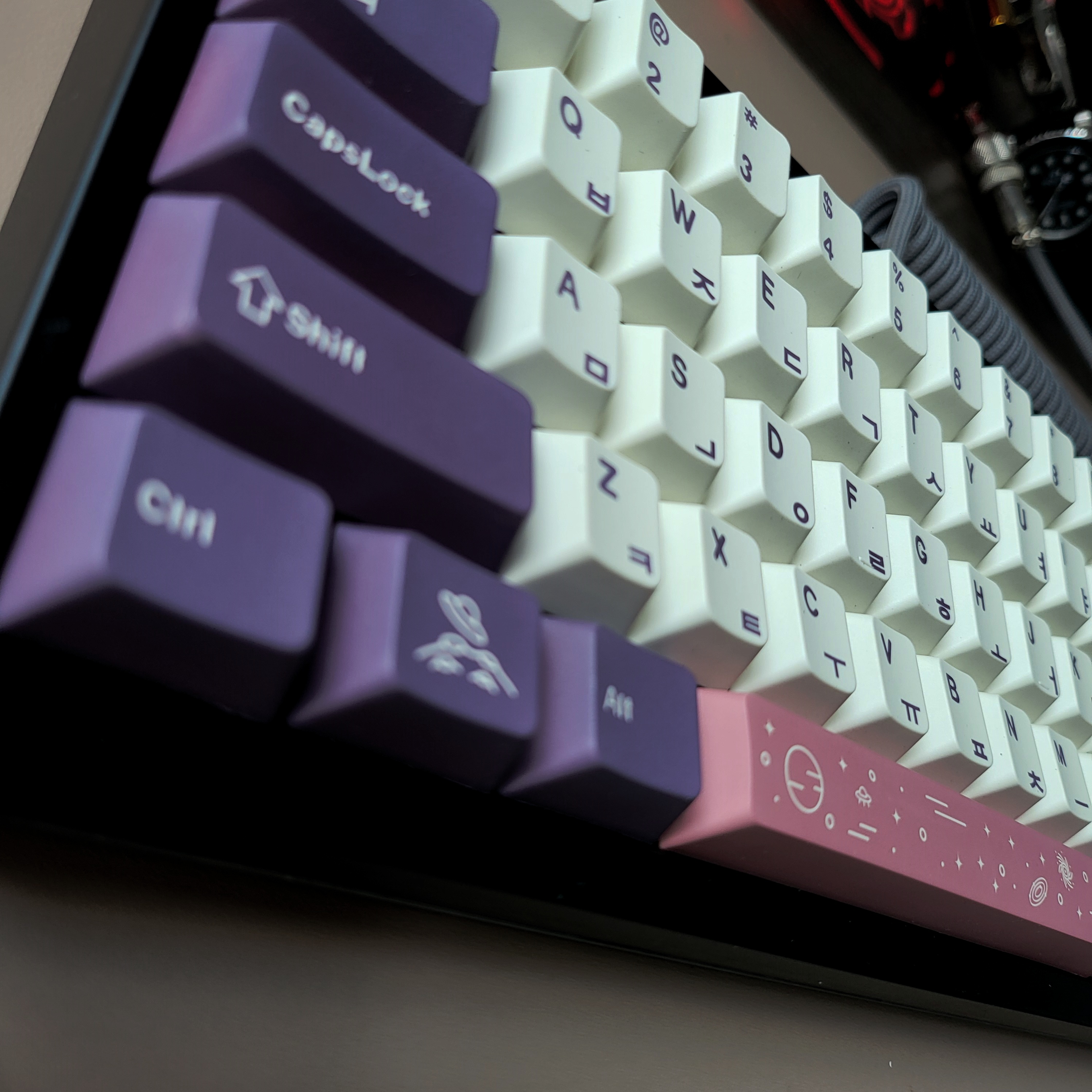 สีม่วงเชอร์รี่ Keycaps Dye Sub - Hot Swap Pcb บทวิจารณ์และราคา
