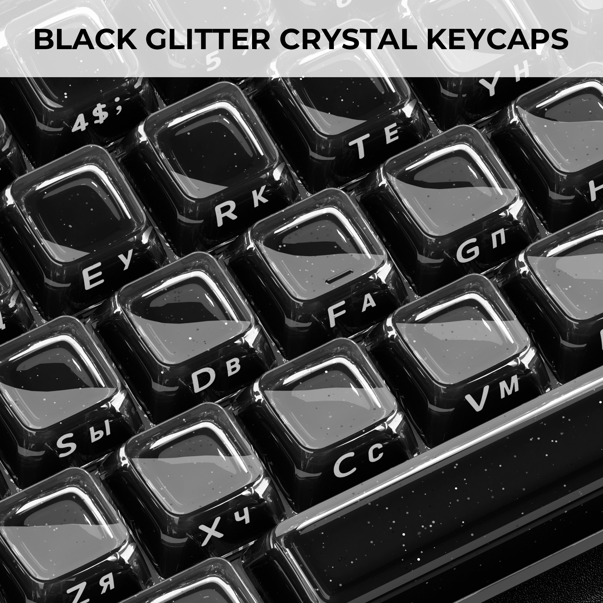 คีย์แคปรัสเซียคริสตัลสีดำแบบโป - Keyboard Gaming Black บทวิจารณ์และราคา