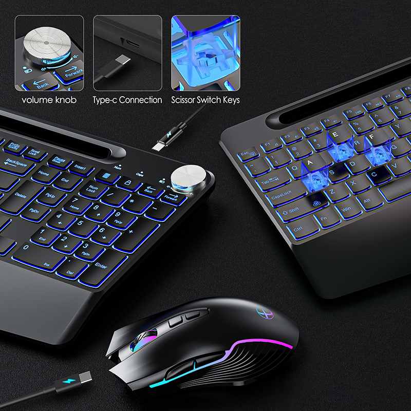 2.4G และ Type-C คีย์บอร์ดไร้สา - Gaming Keyboard Mouse Wireless บทวิจารณ์และราคา