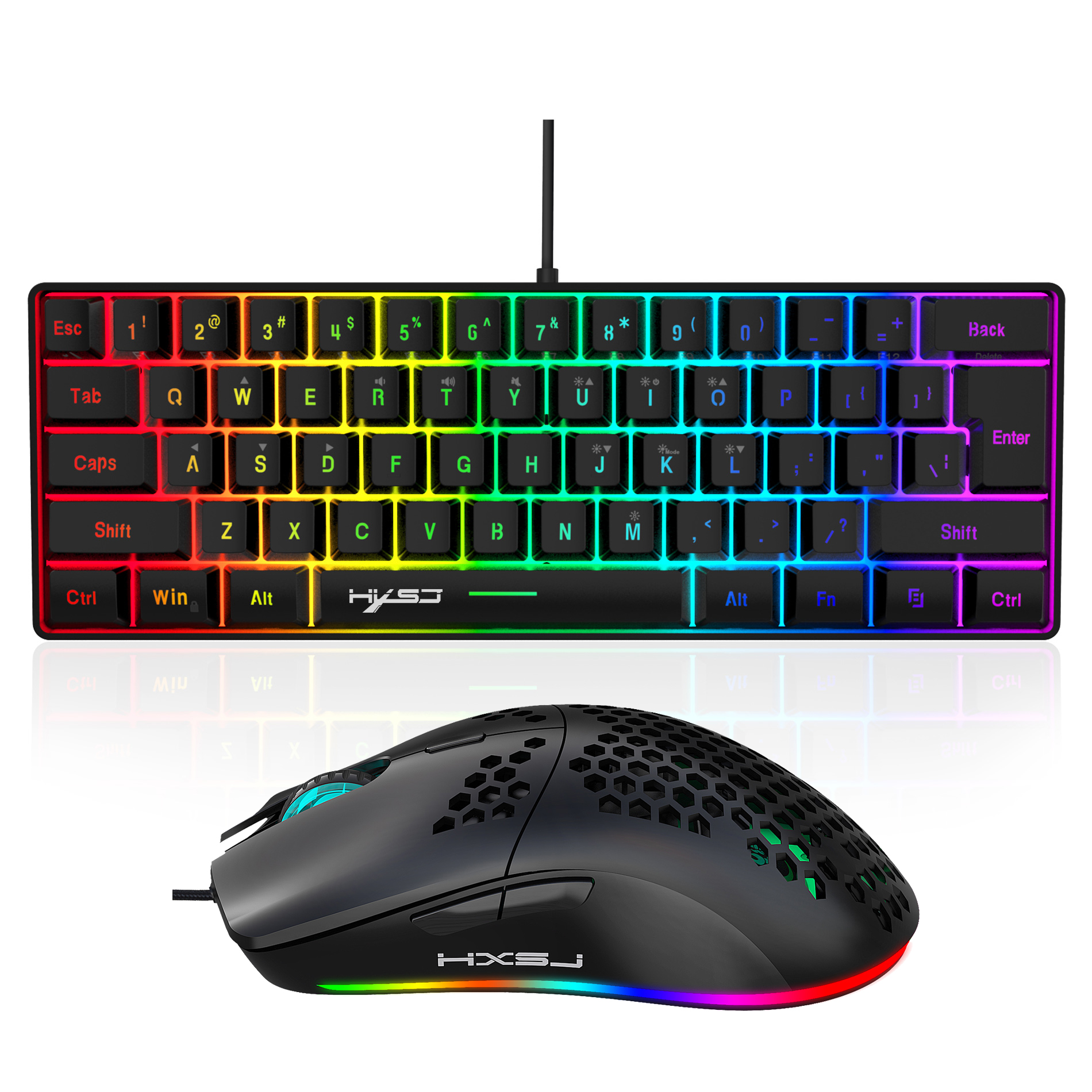 ชุดคีย์บอร์ดและเมาส์เกมมิ่ง HX - Gaming Keyboard Mouse Wireless บทวิจารณ์และราคา