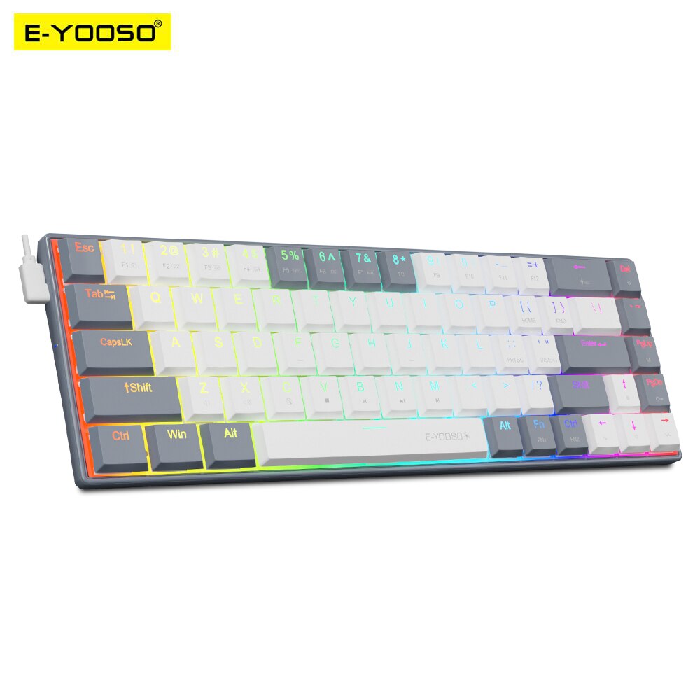 E-YOOSO A68 RGB Mini Slim USB  - Gaming Keyboard Budget บทวิจารณ์และราคา