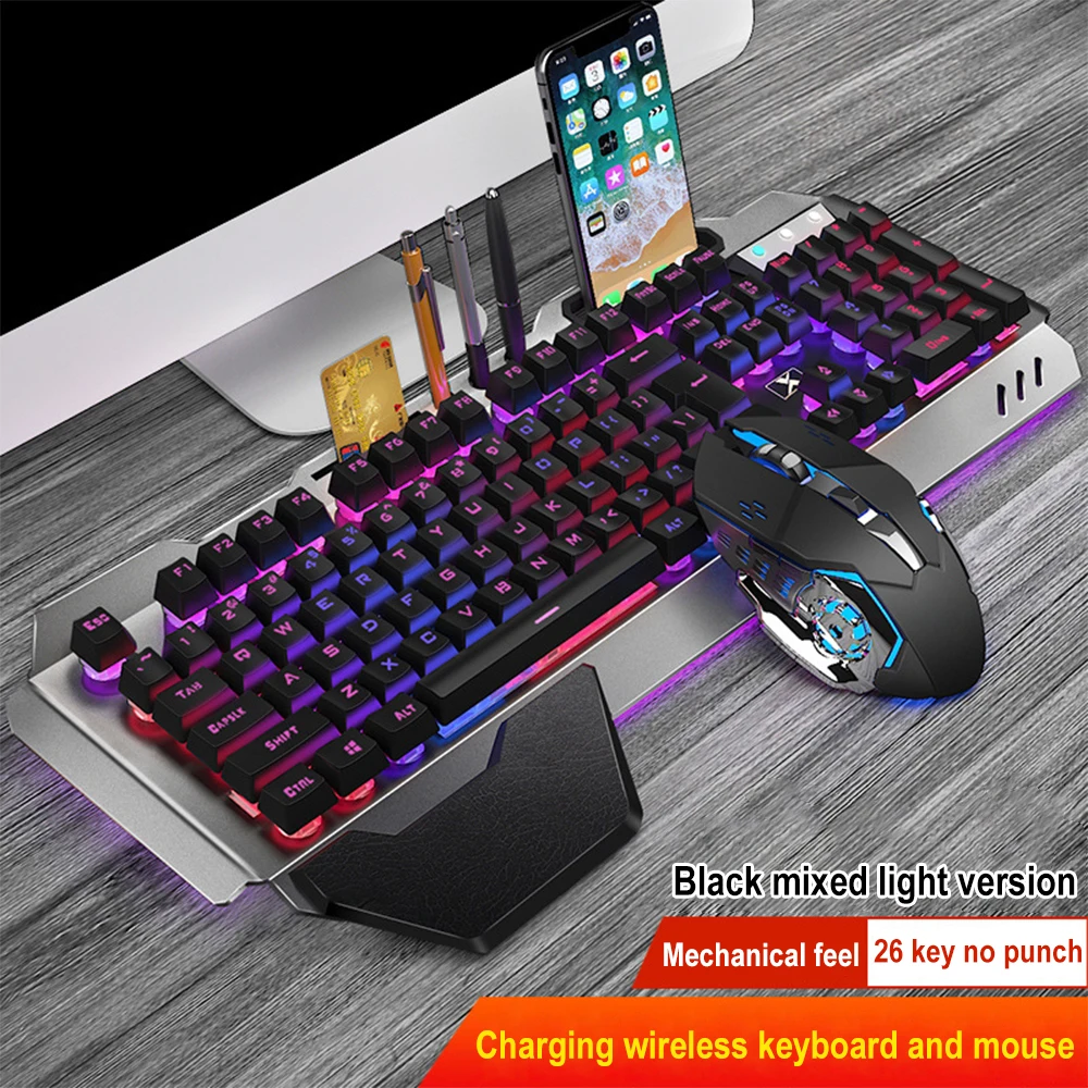 ชุดแป้นพิมพ์และเมาส์ไร้สาย2.4G - Gaming Keyboard Mouse Wireless บทวิจารณ์และราคา