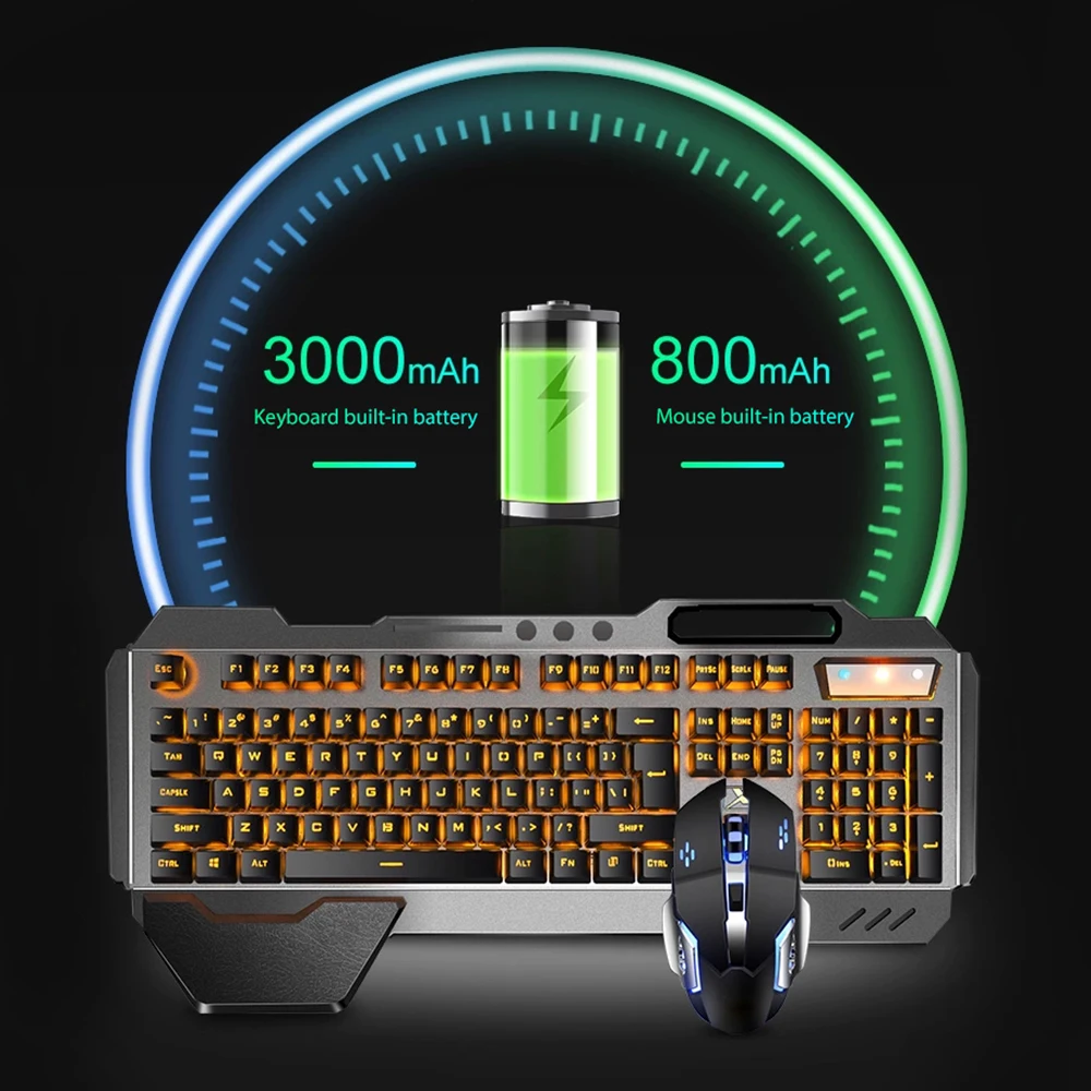 ชุดแป้นพิมพ์และเมาส์ไร้สาย2.4G - Gaming Keyboard Mouse Wireless บทวิจารณ์และราคา