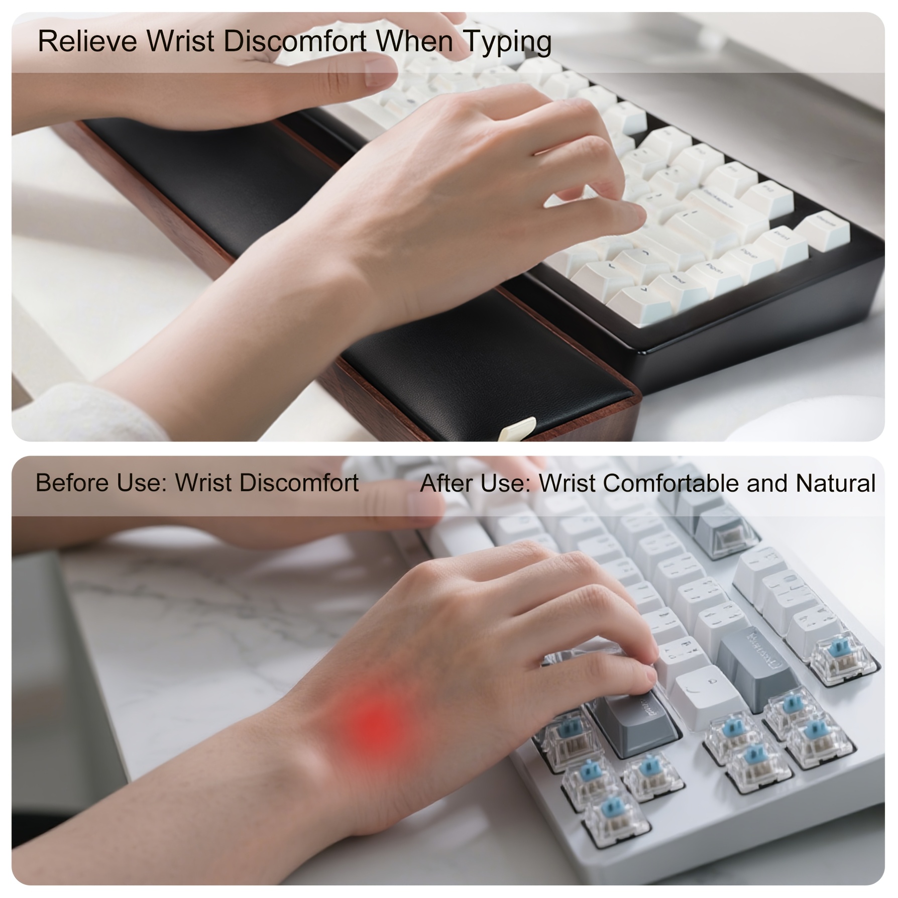 ที่วางข้อมือคีย์บอร์ดไม้ตามหลั - Wrist Rest Wood บทวิจารณ์และราคา