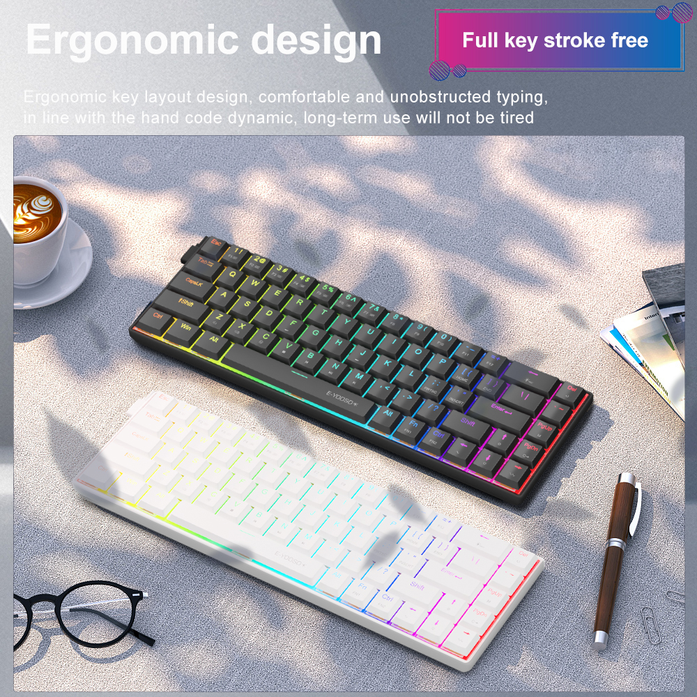 A68 RGB Mini Slim USB Wired Me - Gaming Keyboard Budget บทวิจารณ์และราคา