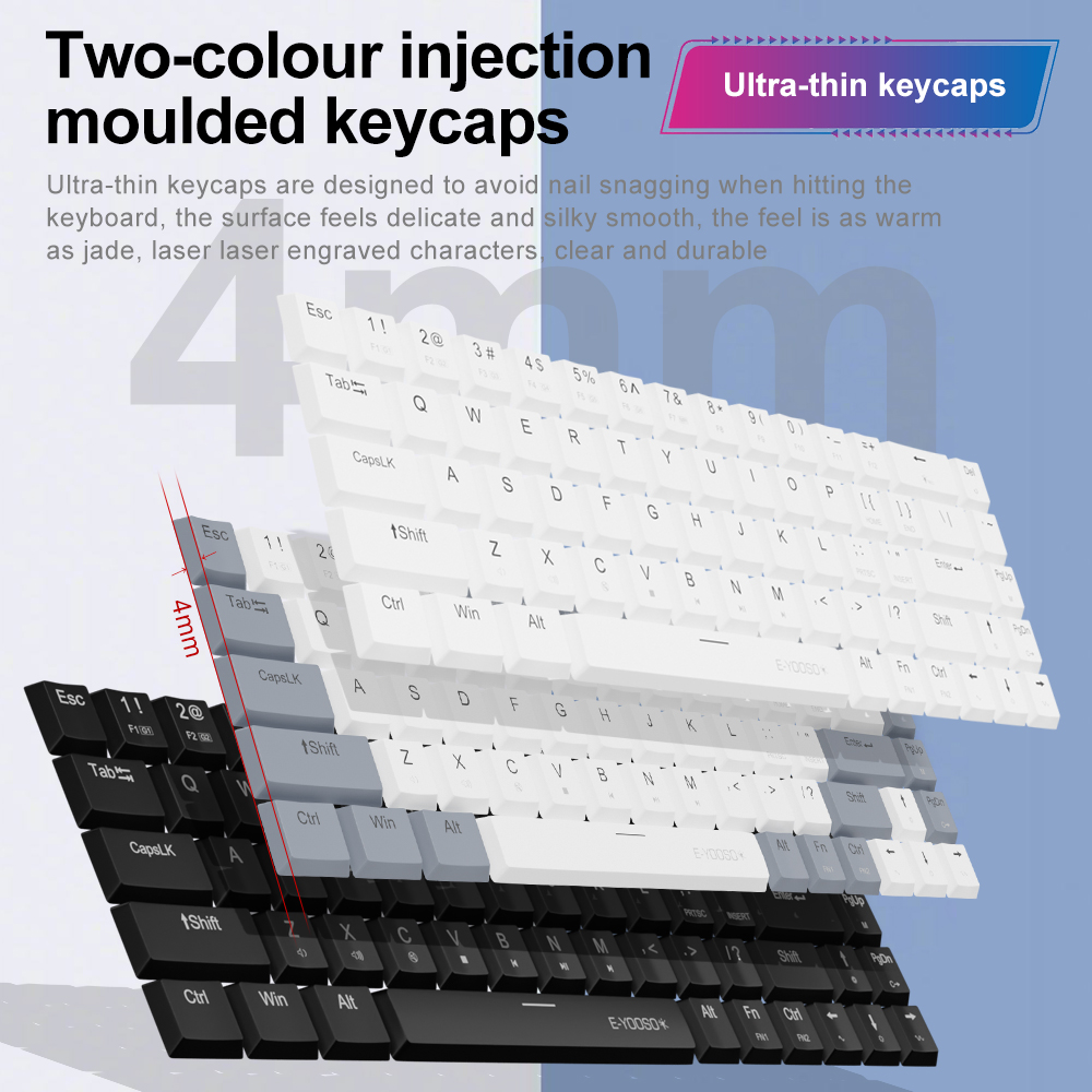 A68 RGB Mini Slim USB Wired Me - Gaming Keyboard Budget บทวิจารณ์และราคา