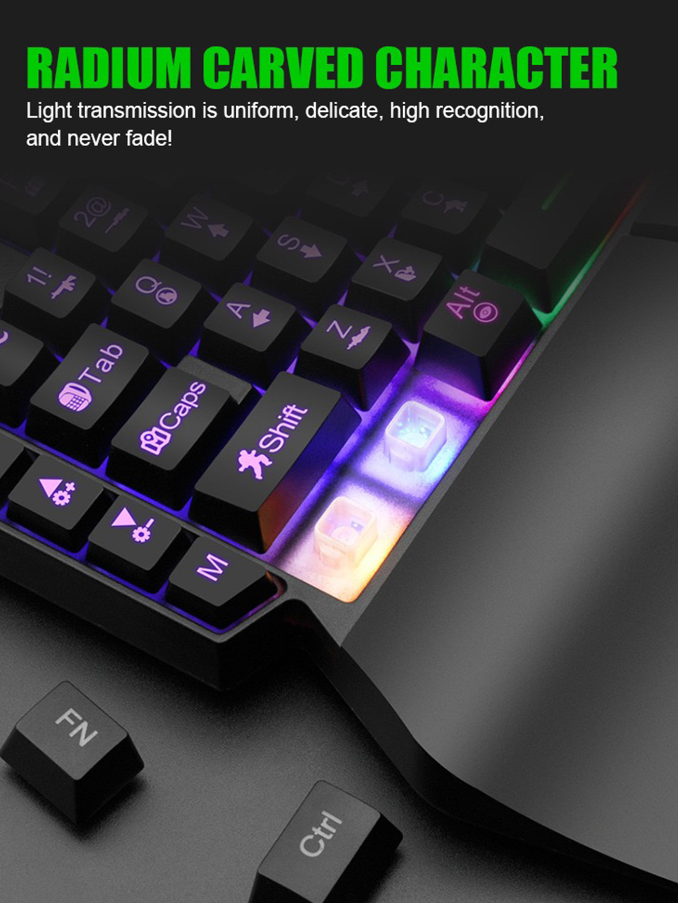 คีย์บอร์ดแบบมีสายเกมแสงมือเดีย - Gaming Keyboard 1 Hand บทวิจารณ์และราคา