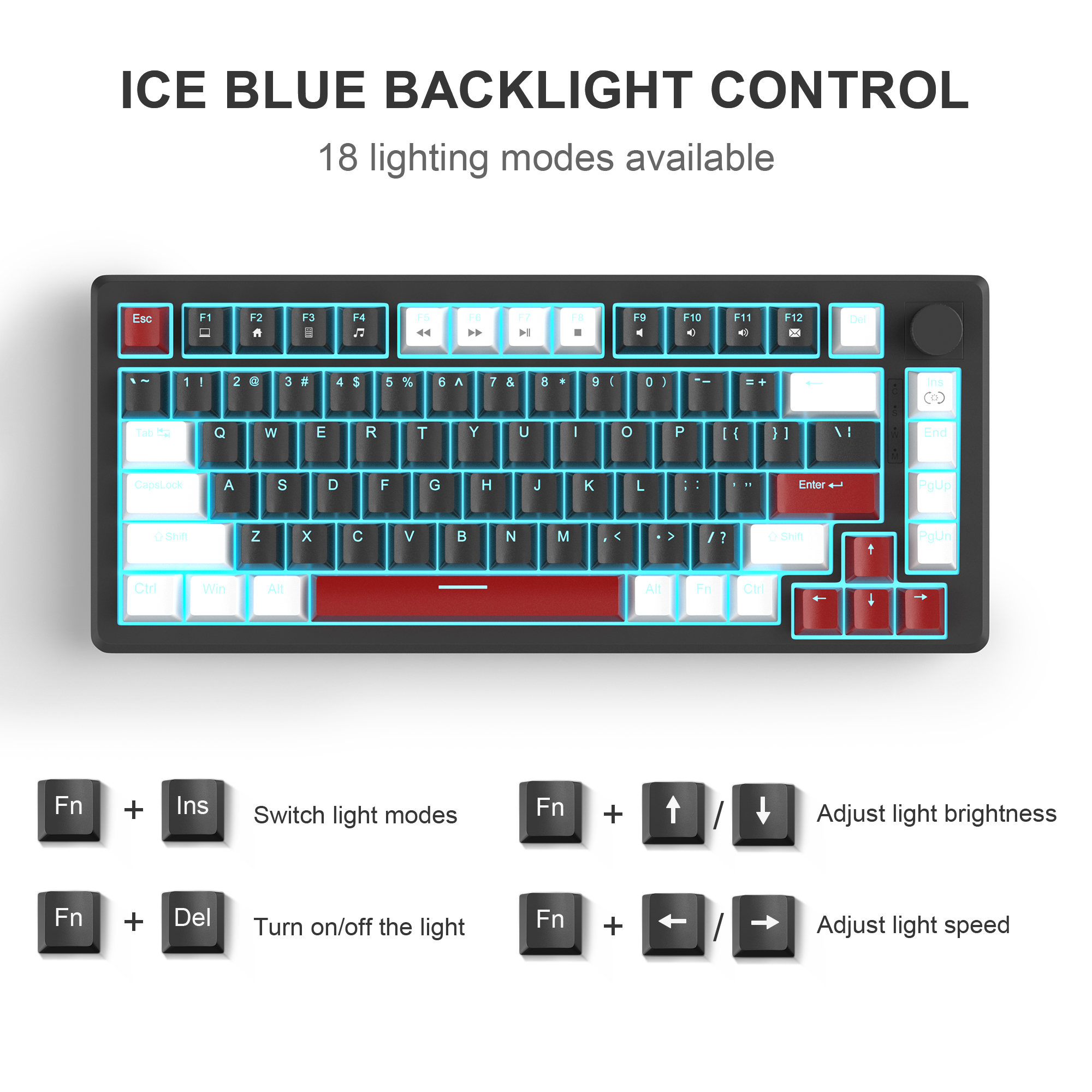 MageGee คีย์บอร์ดเกมกล 75% พร้ - Keyboard Gaming Blue Switch บทวิจารณ์และราคา