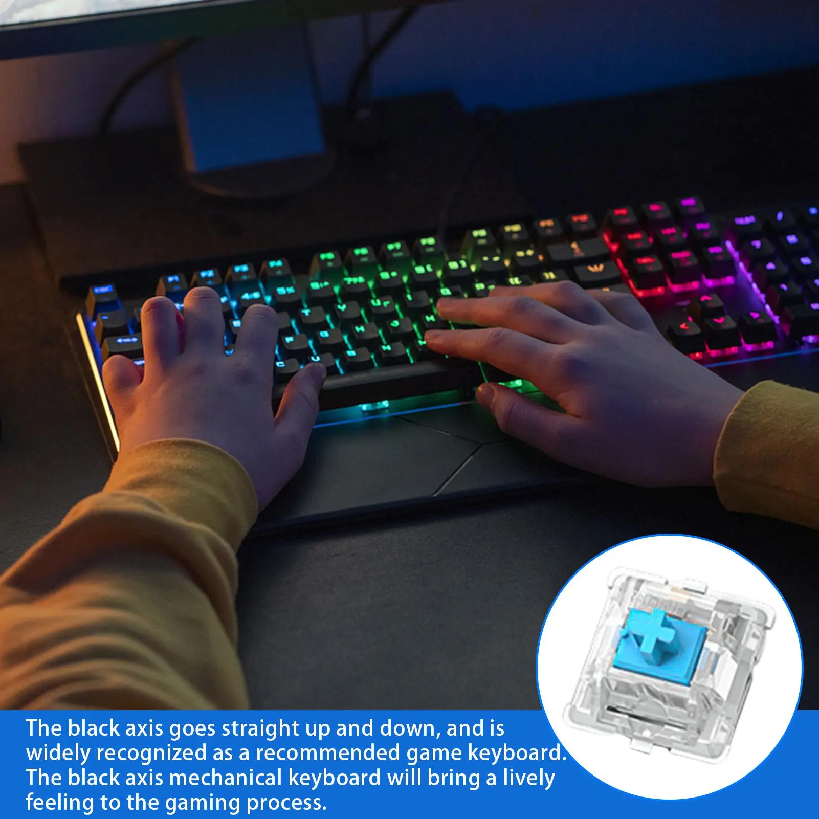สวิตช์คีย์บอร์ดแบบมีไฟพื้นหลัง - Wrist Rest Wood บทวิจารณ์และราคา
