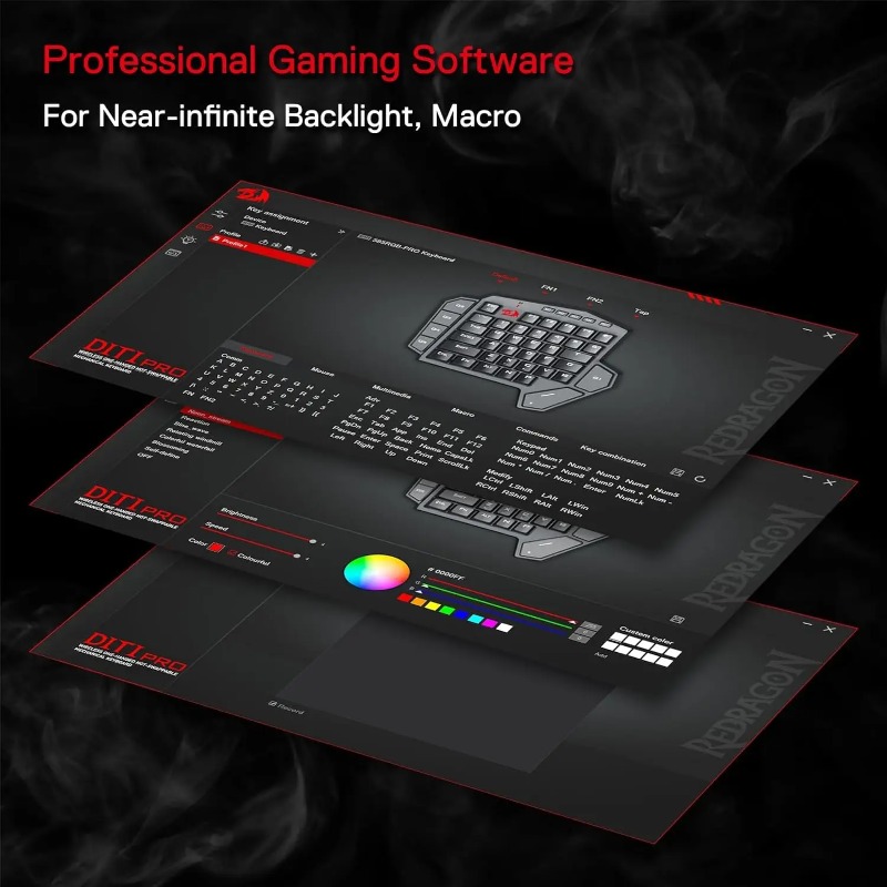 ใหม่เรดราคอง คิว 585 โปรคีย์บอ - Gaming Keyboard 1 Hand บทวิจารณ์และราคา