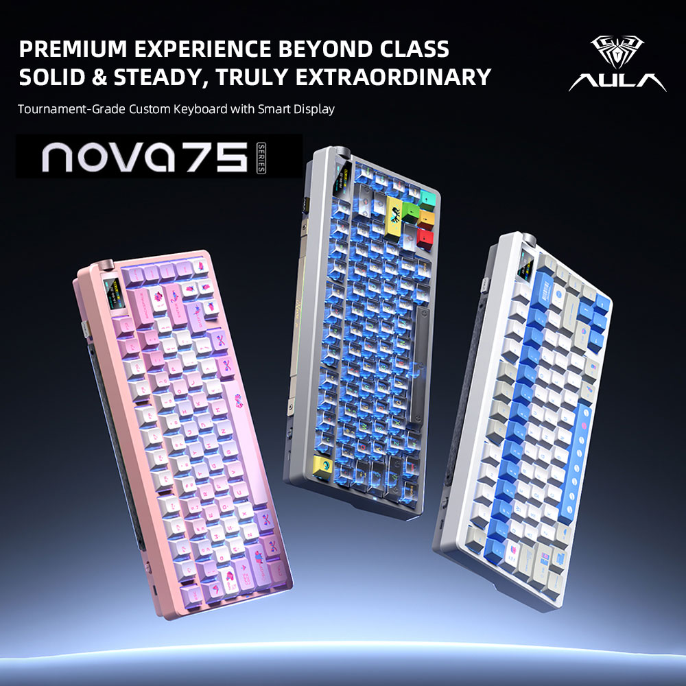 คีย์บอร์ดไร้สาย AULA NOVA75 รุ - Gaming Keyboard Mini Mechanical บทวิจารณ์และราคา