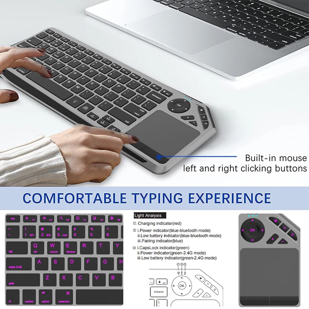 คีย์บอร์ดไร้สาย Bluetooth พร้อ - Gaming Keyboard 1 Hand บทวิจารณ์และราคา