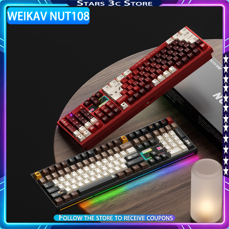 คีย์บอร์ดกลไก WEIKAV NUT108 โค - Gaming Keyboard Ergo บทวิจารณ์และราคา