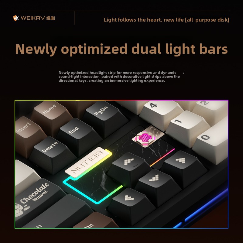 คีย์บอร์ดกลไก WEIKAV NUT108 โค - Gaming Keyboard Ergo บทวิจารณ์และราคา