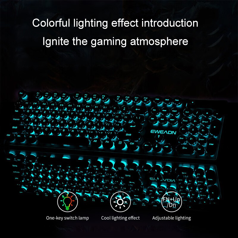 EWEADN คีย์บอร์ดเกมเครื่องพิมพ - Gaming Keyboard Blue Switches บทวิจารณ์และราคา