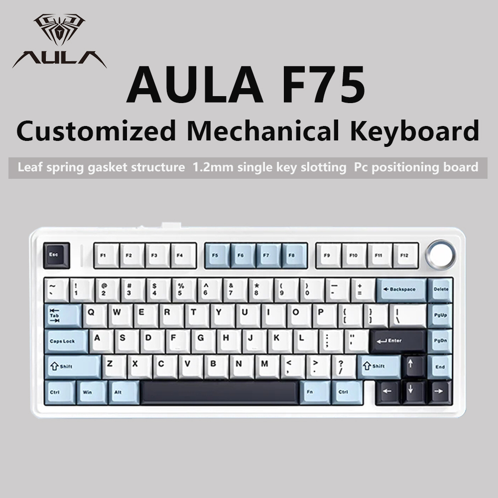 AULA F75 2.4G ไร้สาย/บลูทูธ/คี - Gaming Keyboard Blue Switches บทวิจารณ์และราคา