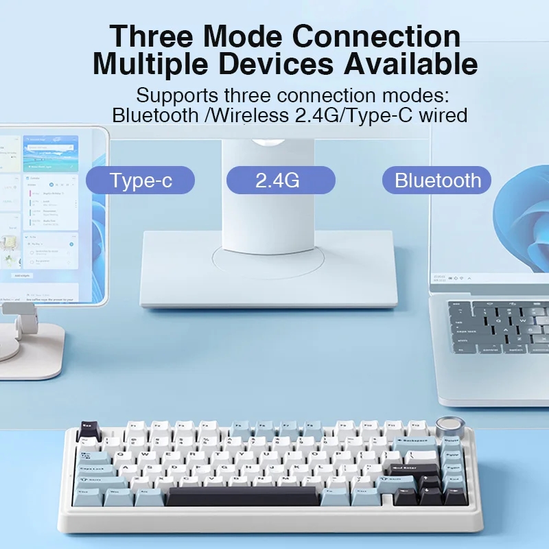 AULA F75 2.4G ไร้สาย/บลูทูธ/คี - Gaming Keyboard Blue Switches บทวิจารณ์และราคา