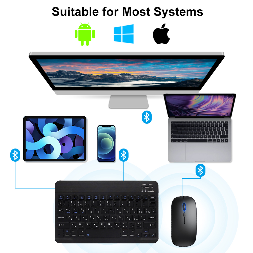 คีย์บอร์ดบลูทูธและเมาส์สําหรับ - Gaming Keyboard Mechanical Wireless บทวิจารณ์และราคา