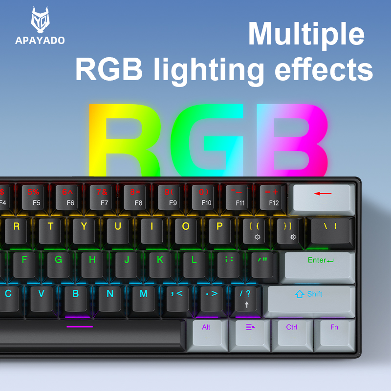 APAYADO K61 Mini 60% คีย์บอร์ด - Keyboard Gaming Blue Switch บทวิจารณ์และราคา