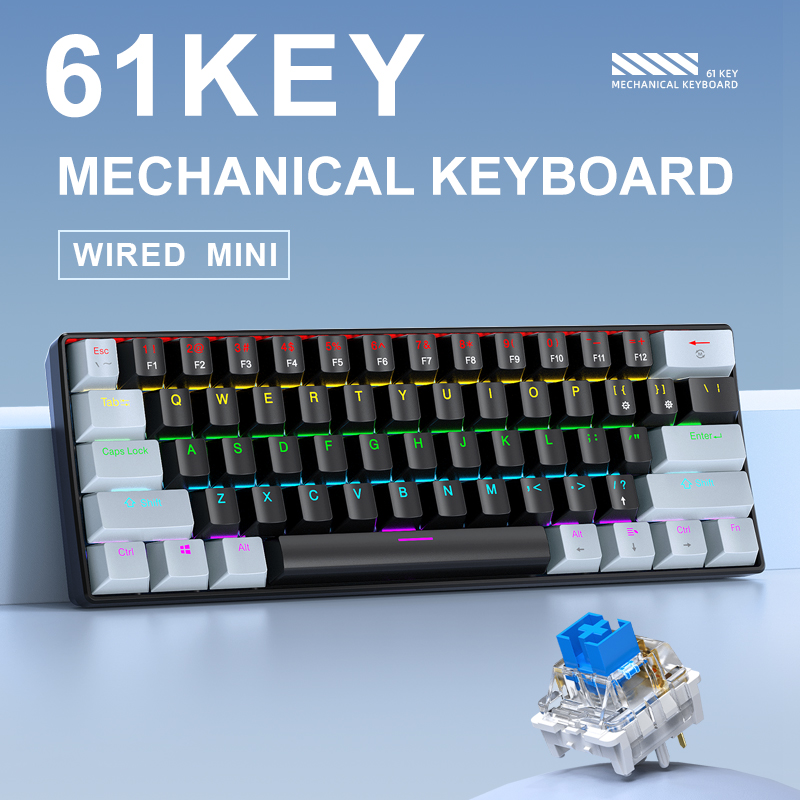 APAYADO K61 Mini 60% คีย์บอร์ด - Keyboard Gaming Blue Switch บทวิจารณ์และราคา